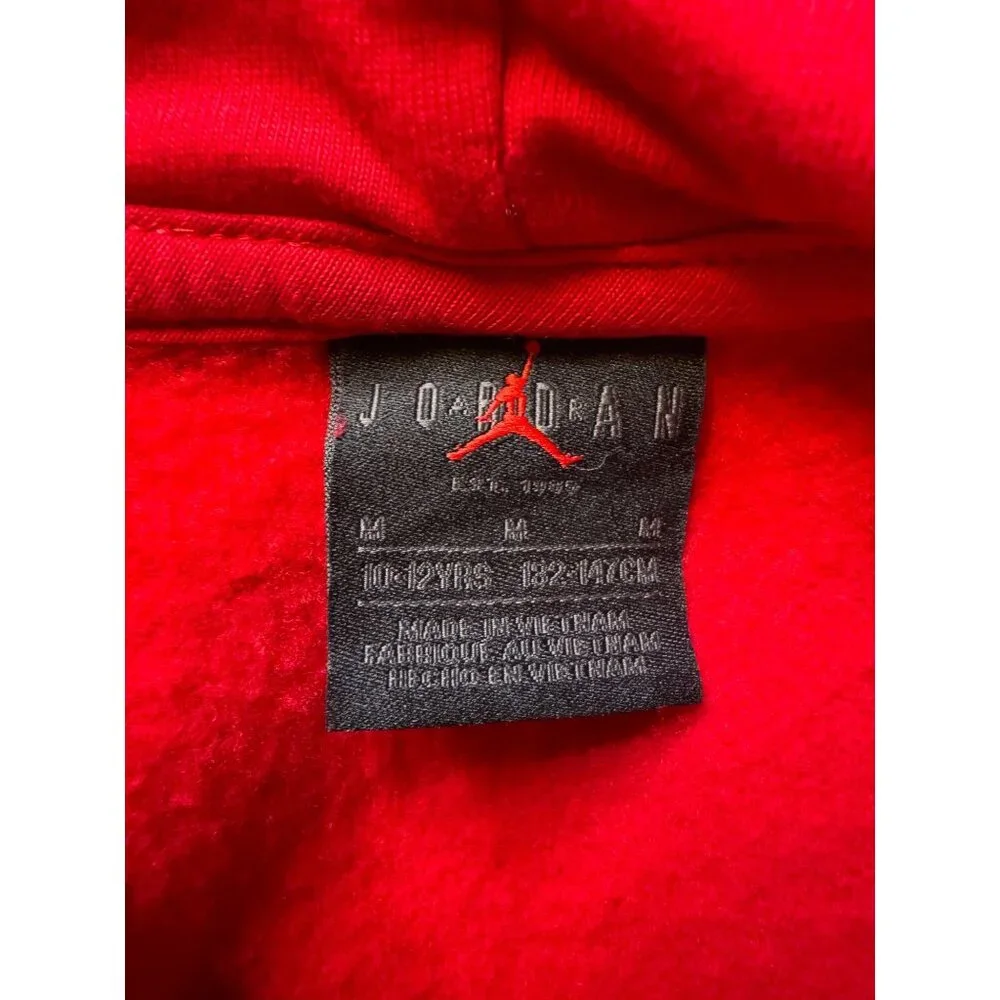 Jordan Kids Medium 10-12yr Gym Red Pullover Hoodie Pocket EUC
